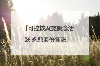 可控核聚变概念活跃 永鼎股份领涨