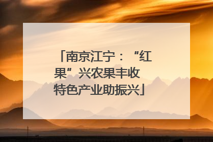 南京江宁：“红果”兴农果丰收 特色产业助振兴