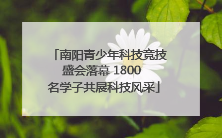 南阳青少年科技竞技盛会落幕 1800 名学子共展科技风采