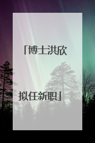 博士洪欣拟任新职