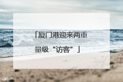 厦门港迎来两重量级“访客”