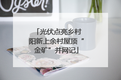 光伏点亮乡村 阳新上余村屋顶“金矿”并网记
