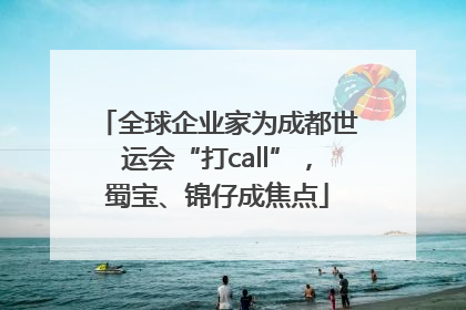 全球企业家为成都世运会“打call”，蜀宝、锦仔成焦点