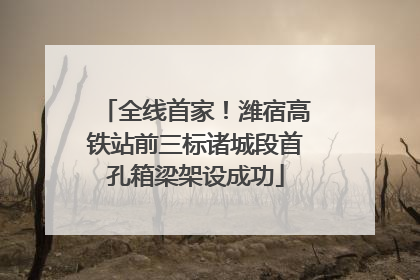 全线首家！潍宿高铁站前三标诸城段首孔箱梁架设成功
