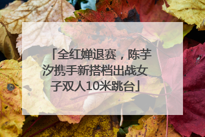 全红婵退赛，陈芋汐携手新搭档出战女子双人10米跳台