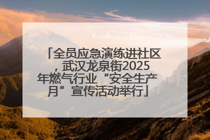 全员应急演练进社区，武汉龙泉街2025年燃气行业“安全生产月”宣传活动举行