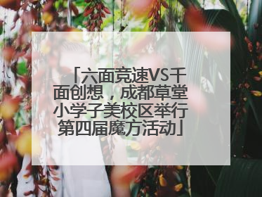六面竞速VS千面创想，成都草堂小学子美校区举行第四届魔方活动