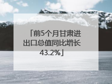 前5个月甘肃进出口总值同比增长43.2%