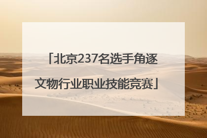 北京237名选手角逐文物行业职业技能竞赛