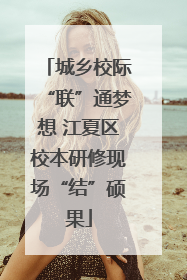 城乡校际“联”通梦想 江夏区校本研修现场“结”硕果