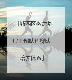 城西区构建基层干部队伍梯队培养体系