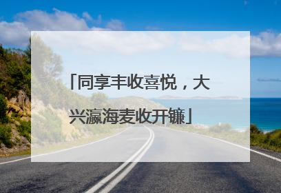 同享丰收喜悦，大兴瀛海麦收开镰