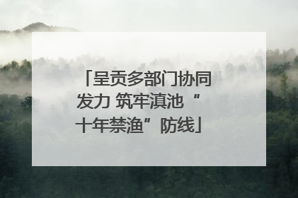 呈贡多部门协同发力 筑牢滇池“十年禁渔”防线