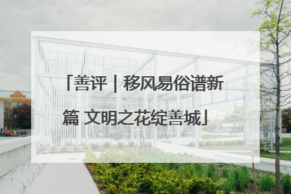 善评｜移风易俗谱新篇 文明之花绽善城