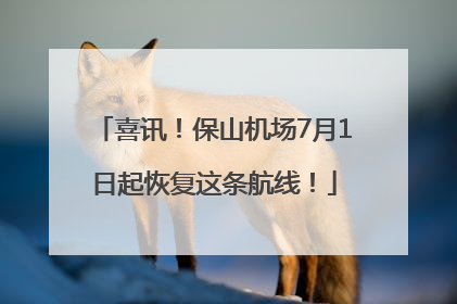 喜讯！保山机场7月1日起恢复这条航线！