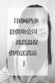 国网西乡县供电公司：战高温保供电送清凉