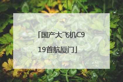 国产大飞机C919首航厦门