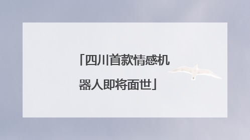 四川首款情感机器人即将面世
