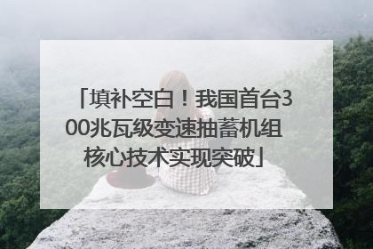 填补空白！我国首台300兆瓦级变速抽蓄机组核心技术实现突破