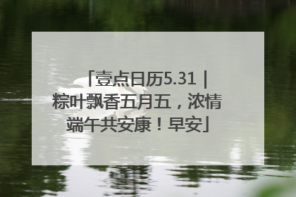 壹点日历5.31｜粽叶飘香五月五，浓情端午共安康！早安