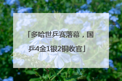 多哈世乒赛落幕，国乒4金1银2铜收官
