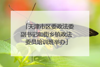 天津市区委政法委副书记和街乡镇政法委员培训班举办
