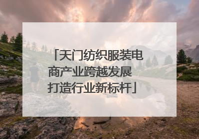 天门纺织服装电商产业跨越发展 打造行业新标杆
