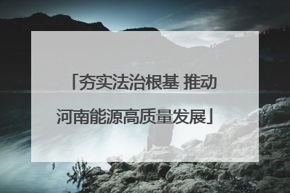 夯实法治根基 推动河南能源高质量发展