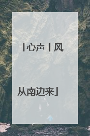 心声丨风从南边来