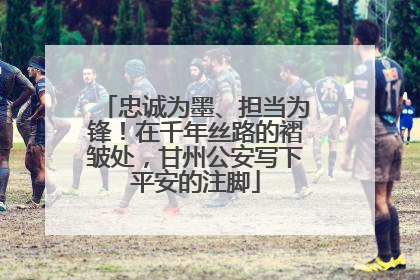 忠诚为墨、担当为锋！在千年丝路的褶皱处，甘州公安写下平安的注脚