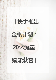 快手推出金帆计划：20亿流量赋能获客