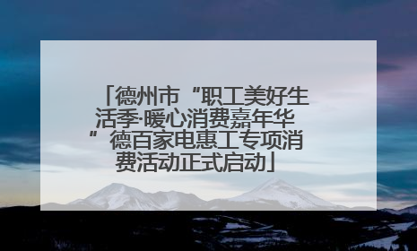 德州市“职工美好生活季·暖心消费嘉年华”德百家电惠工专项消费活动正式启动