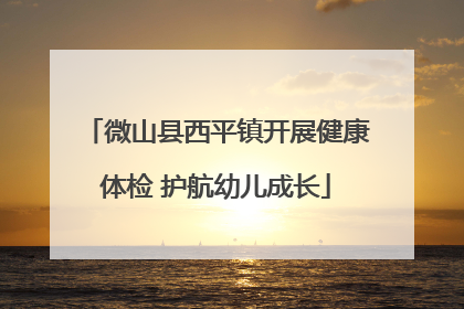 微山县西平镇开展健康体检 护航幼儿成长