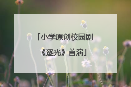 小学原创校园剧《逐光》首演