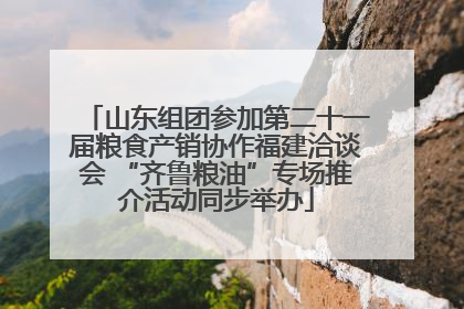 山东组团参加第二十一届粮食产销协作福建洽谈会 “齐鲁粮油”专场推介活动同步举办
