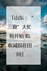山东：“三夏”大忙将开始 机收减损在田间