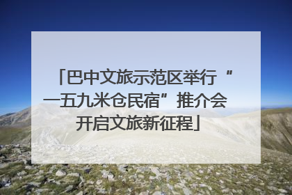 巴中文旅示范区举行“一五九米仓民宿”推介会 开启文旅新征程