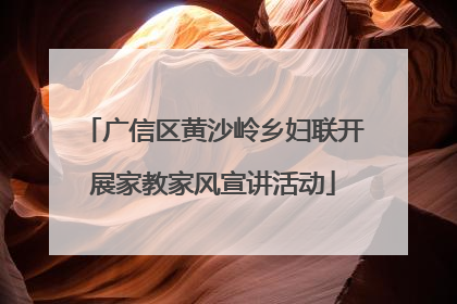 广信区黄沙岭乡妇联开展家教家风宣讲活动