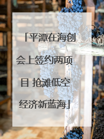 平潭在海创会上签约两项目 抢滩低空经济新蓝海