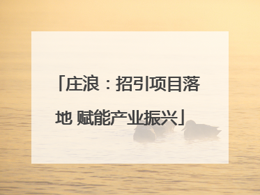 庄浪：招引项目落地 赋能产业振兴