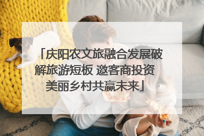 庆阳农文旅融合发展破解旅游短板 邀客商投资美丽乡村共赢未来