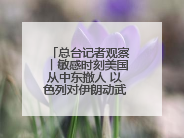 总台记者观察丨敏感时刻美国从中东撤人 以色列对伊朗动武条件已成熟？