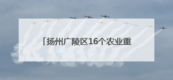 扬州广陵区16个农业重大项目开工率达100%