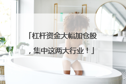 杠杆资金大幅加仓股，集中这两大行业！