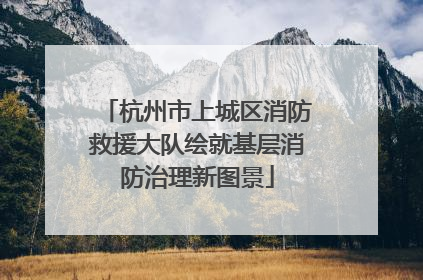 杭州市上城区消防救援大队绘就基层消防治理新图景