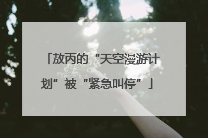 敖丙的“天空漫游计划”被“紧急叫停”