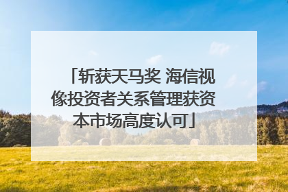 斩获天马奖 海信视像投资者关系管理获资本市场高度认可