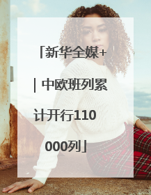 新华全媒+｜中欧班列累计开行110000列
