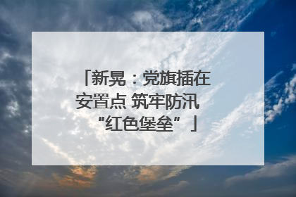 新晃：党旗插在安置点 筑牢防汛“红色堡垒”
