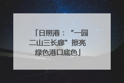 日照港：“一园二山三长廊”擦亮绿色港口底色